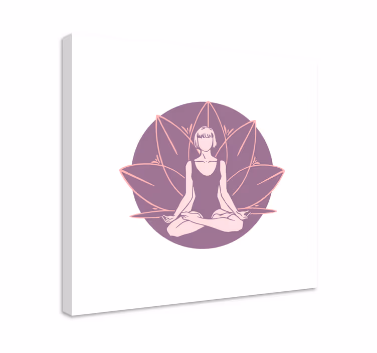 Lotosov cvijet meditacija umjetnost otisci na platnu - TenStickers