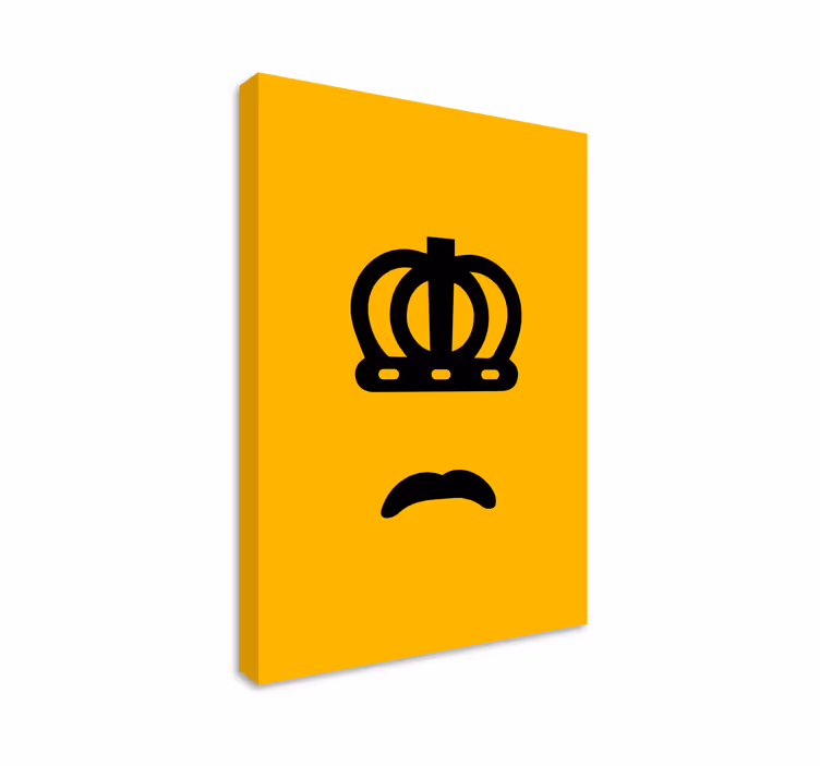 Slika na platnu sažetak kraljevski lice emblem - TenStickers