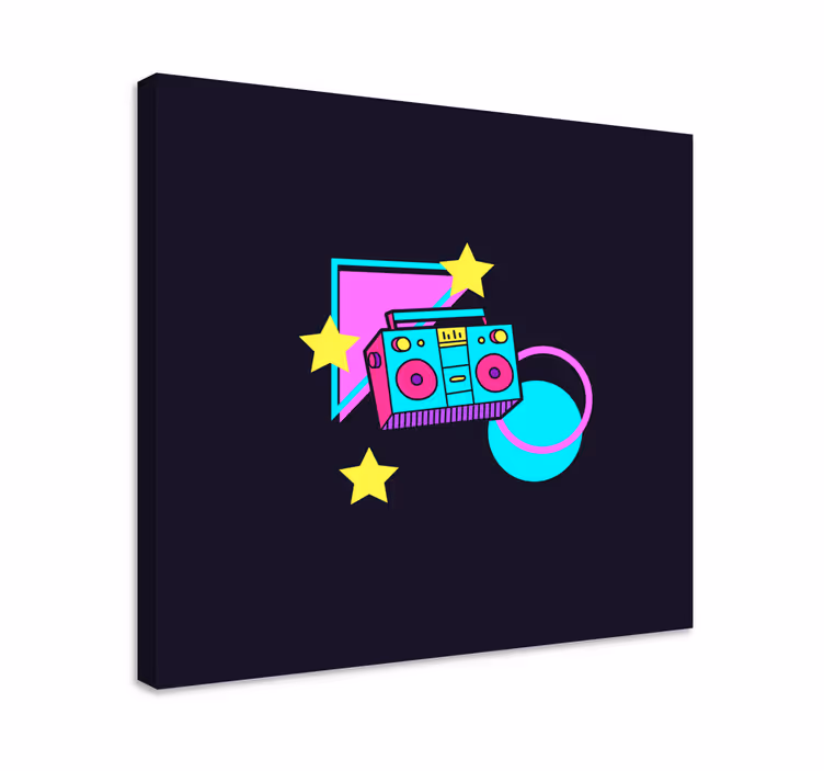 Slika na platnu muzika retro boom box - TenStickers