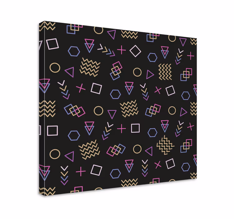 Slika na platnu geometrijski uzorak oblika - TenStickers