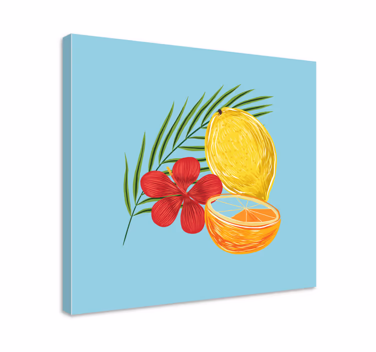 Pastelni limuni voće dizajn kuhinjski zidni print - TenStickers