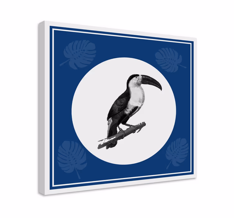 Slika na platnu ptica tukan na grani - TenStickers
