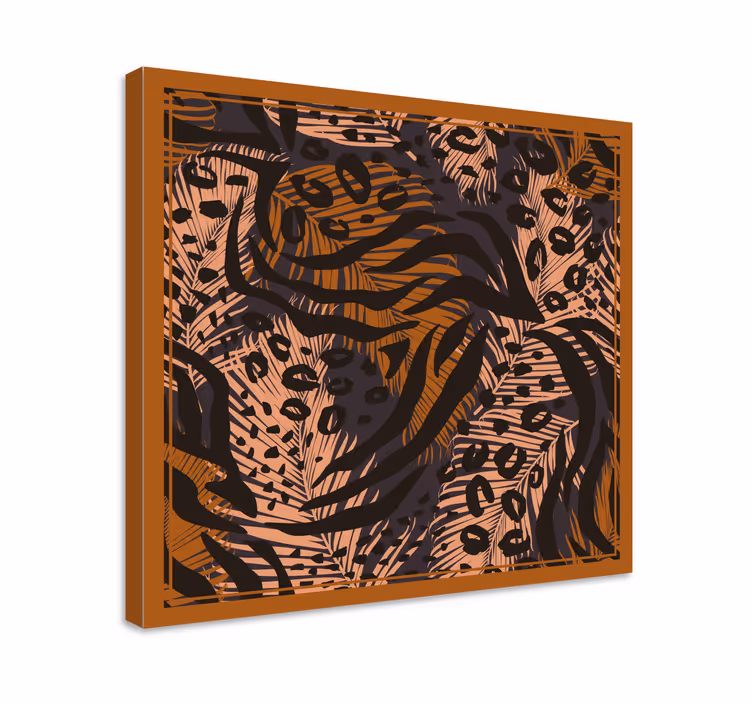 Slika na platnu životinje s stiliziranim uzorcima leoparda - TenStickers