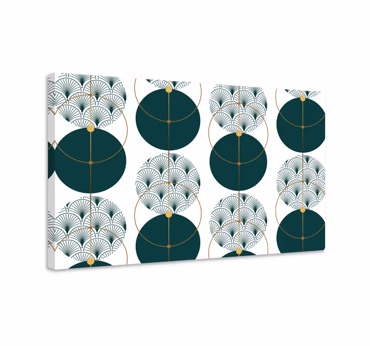 Slika na platnu moderna geometrijski motiv lepeze - TenStickers