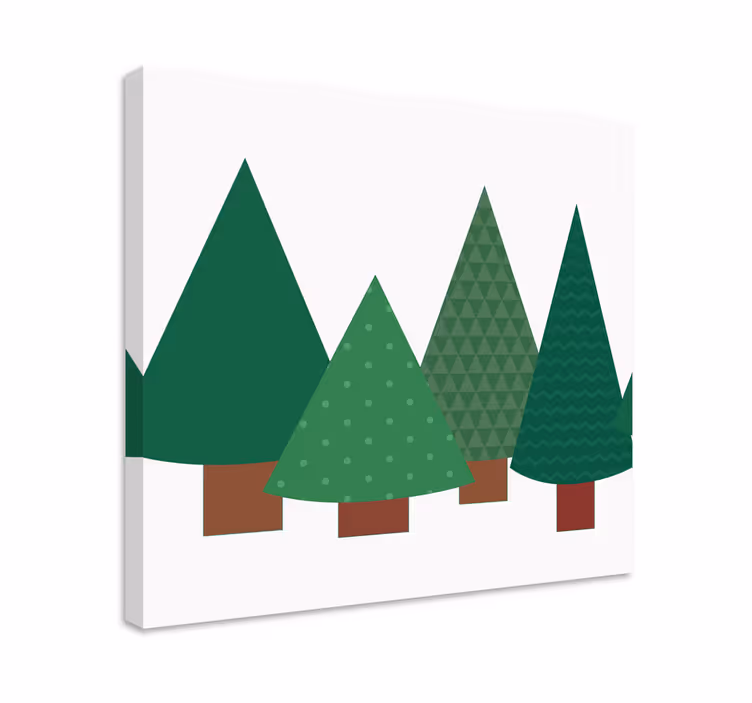 Patchwork božićno drvce uzorak retro platno - TenStickers