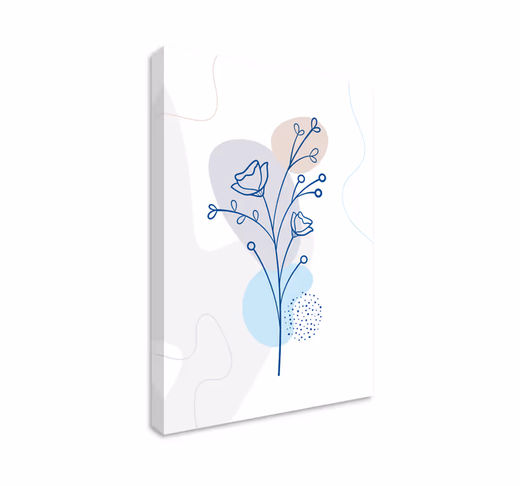 Slika na platnu cvijeće i biljke floralni obris kompozicija - TenStickers