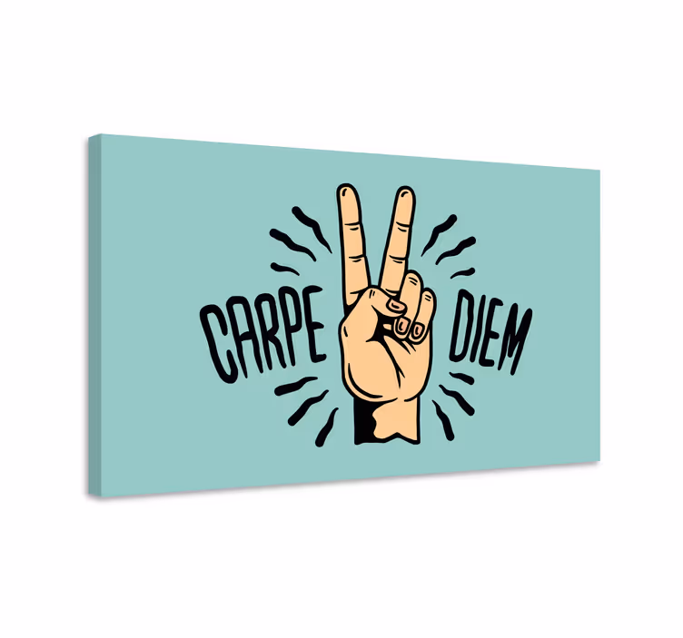 Slika na platnu citati carpe diem pokret rukom - TenStickers