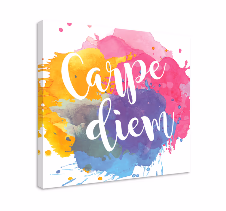 Slika na platnu citati carpe diem umjetnost - TenStickers
