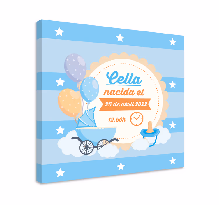 Slika na platnu vrtić proslava dolaska bebe - TenStickers