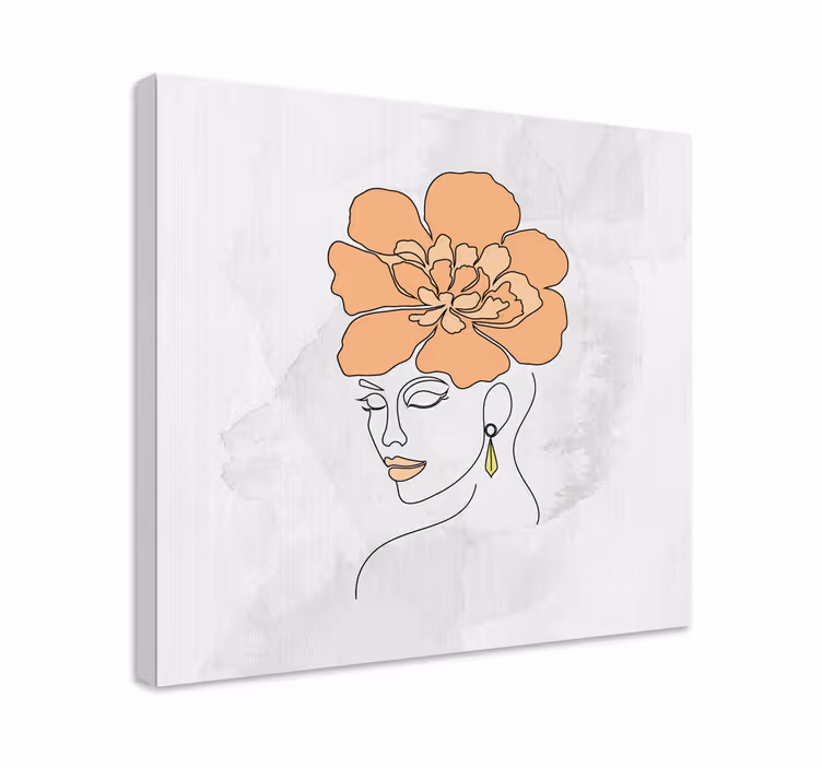 Slika na platnu umjetnost elegantni cvjetni portret - TenStickers