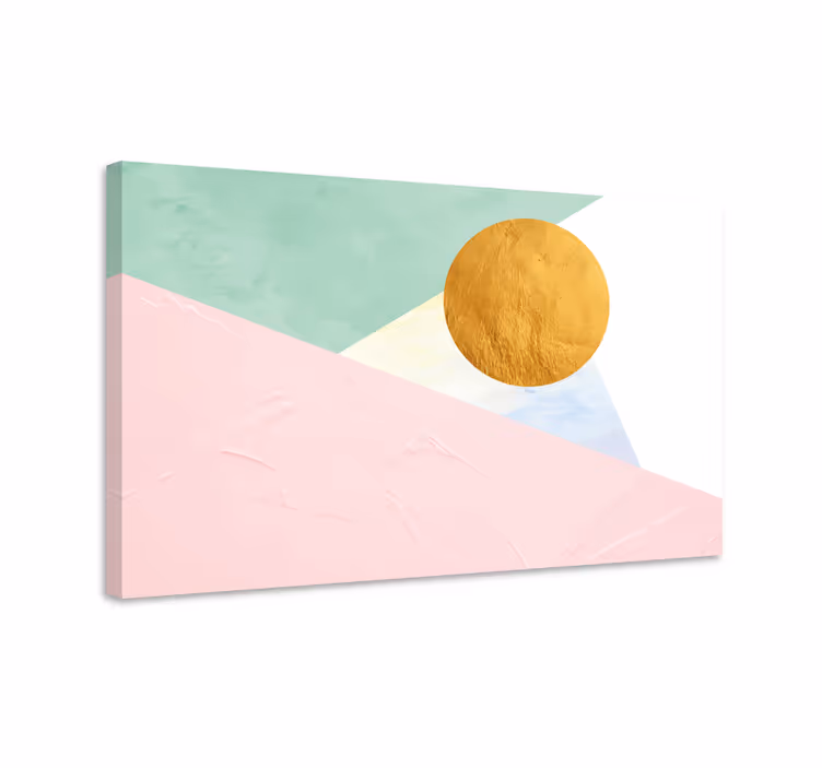 Slika na platnu moderna geometrijski sunčev krug - TenStickers