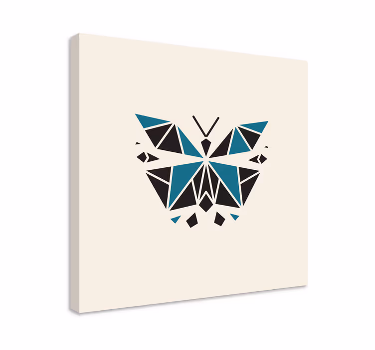 Slika na platnu vilin konjic u geometrijskom obliku leptira - TenStickers