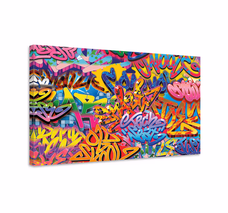 Slika na platnu vibrantna grafiti umjetnost - TenStickers