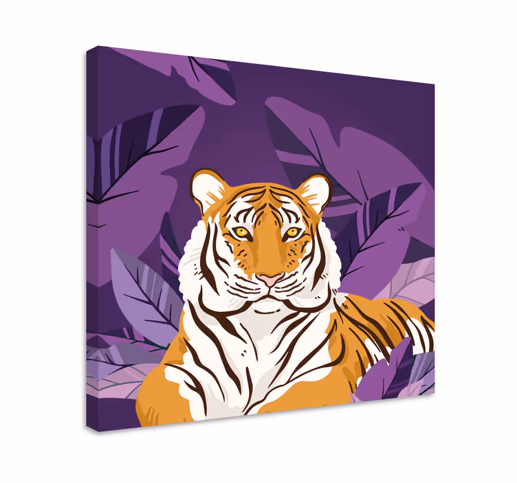 Slika na platnu životinje portret veličanstvenog tigra - TenStickers