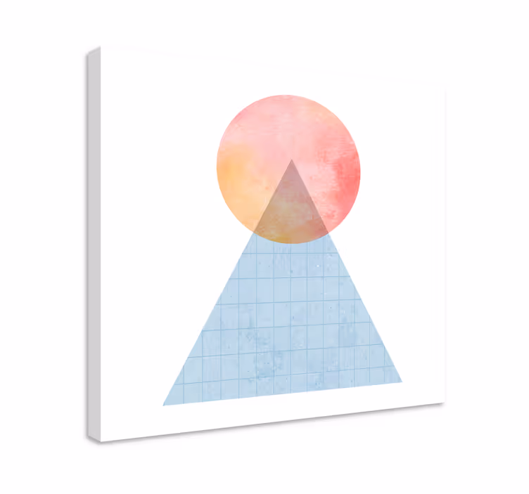 Slika na platnu geometrijski oblik trokuta zalaska sunca - TenStickers