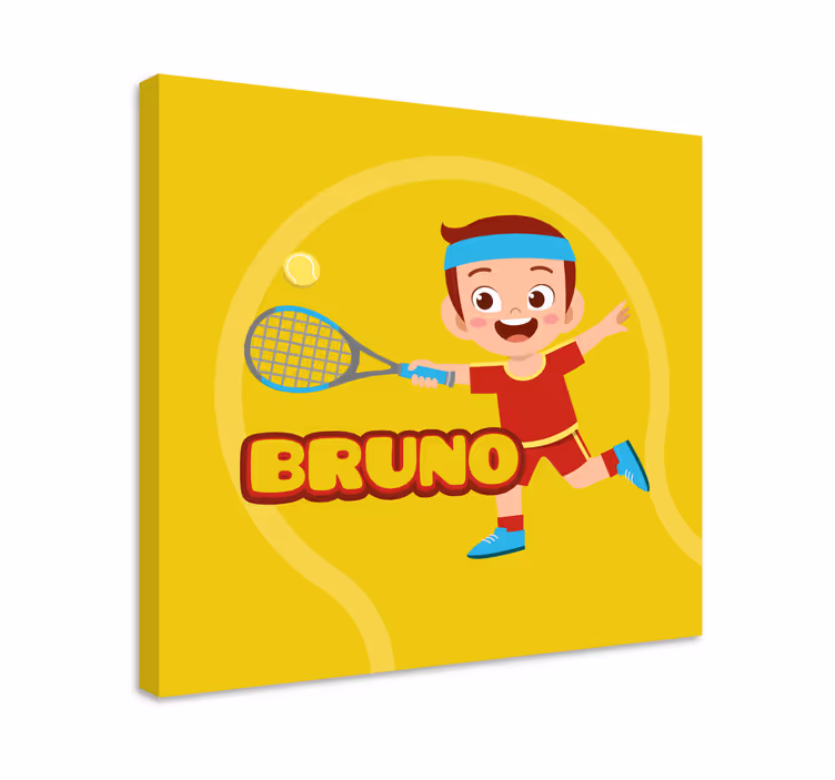 Slika na platnu djeca tenisač s imenom - TenStickers