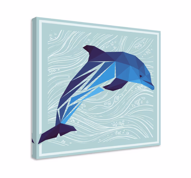 Geometric-animals dupin animal prints na platnu - TenStickers