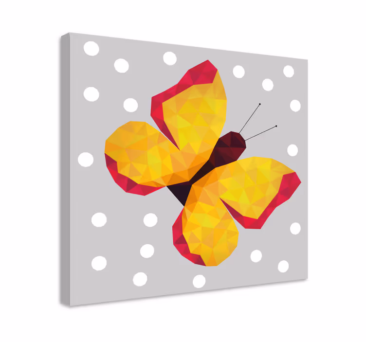 Slika na platnu leptir žuta geometrijska krila - TenStickers
