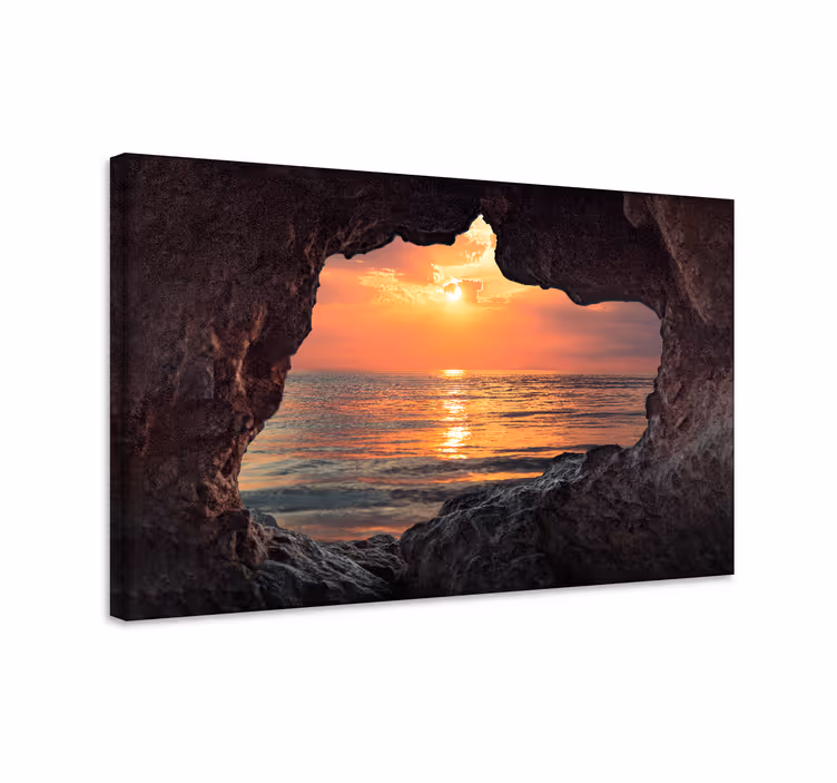 3d špiljsko platno za izlazak sunca oceanskog pejzaža - TenStickers