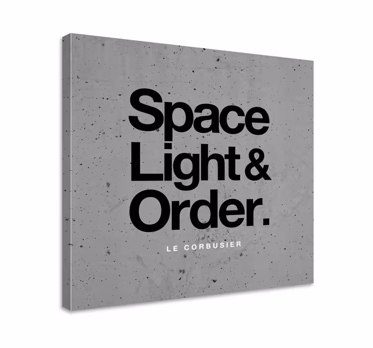 Le corbusier text quote canvas - TenStickers