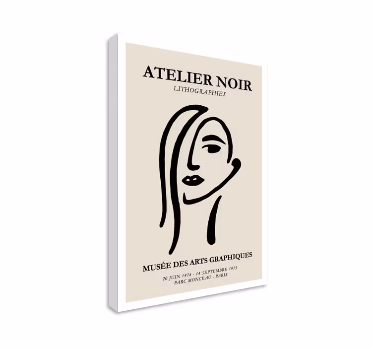 Atelier noir umjetničke grafike na platnu - TenStickers