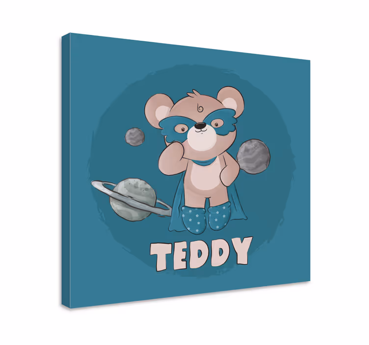 Medvjed heroj personalizirano platno - TenStickers