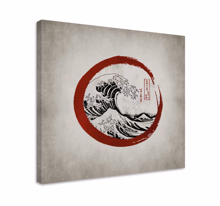 Veliki val kanagawa grafika na platnu - TenStickers