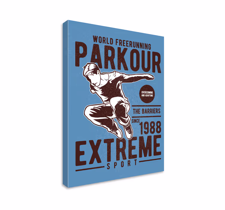 Vintage parkour ispis plakata - TenStickers