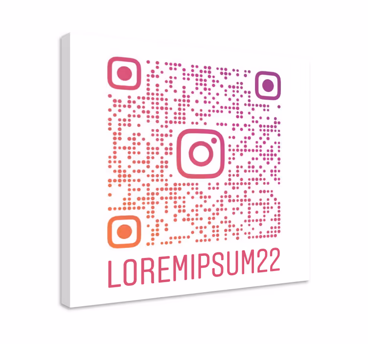Personalizirane slike na platnu kod QR prilagođen za Instagram - TenStickers