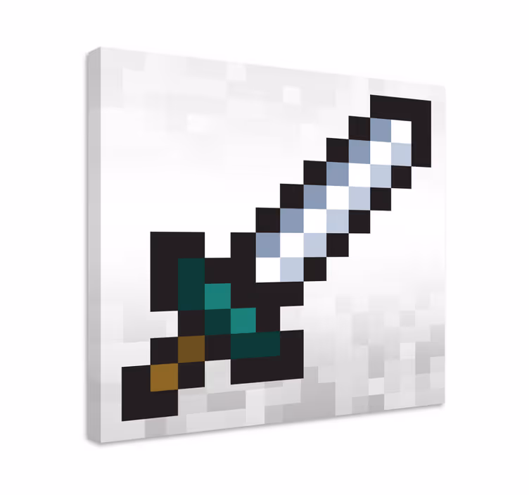 Slika na platnu video igre pixel mač - TenStickers