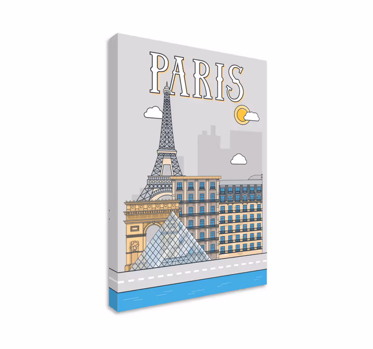 Slika na platnu gradova pariz - TenStickers