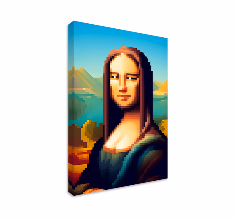 Slika na platnu umjetnost gioconda pixel art - TenStickers