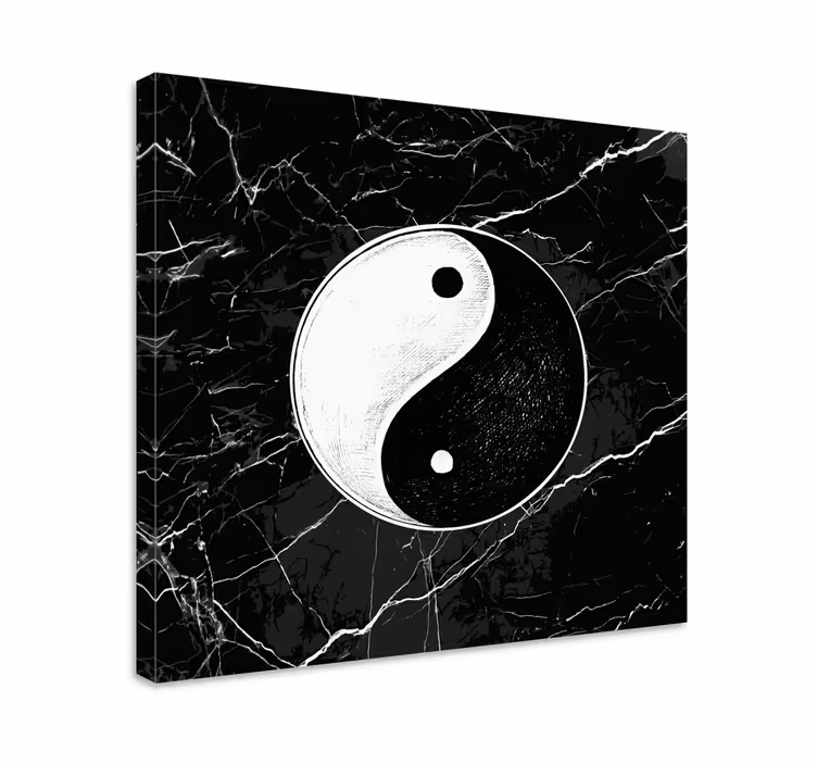 Slika na platnu  orijentalni jin jang mramor - TenStickers