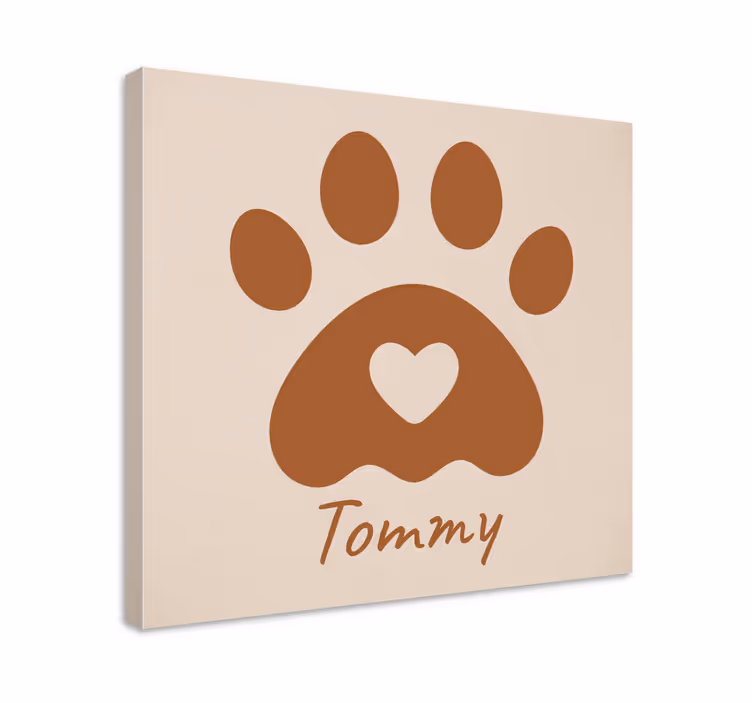 Personalizirane slike na platnu šapa s imenom - TenStickers