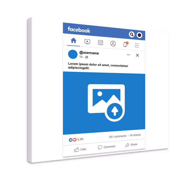 Personalizirane slike na platnu facebook ekran - TenStickers