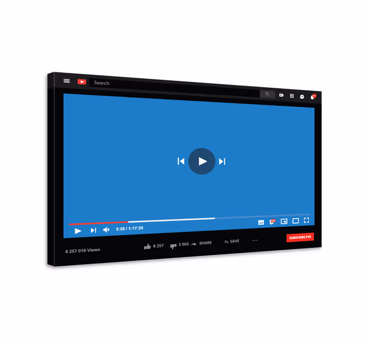 Personalizirane slike na platnu youtube - TenStickers