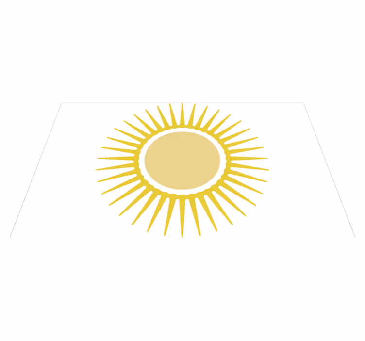 Vinil podovi bijela žuto sunce - TenStickers