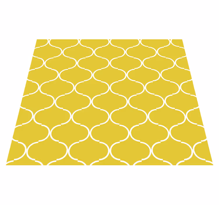 Vinil podovi žuta boja geometrijski linijski uzorak - TenStickers