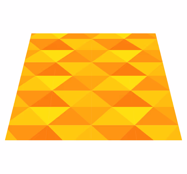 Vinil podovi žuta boja dizajn geometrijskih trokuta - TenStickers