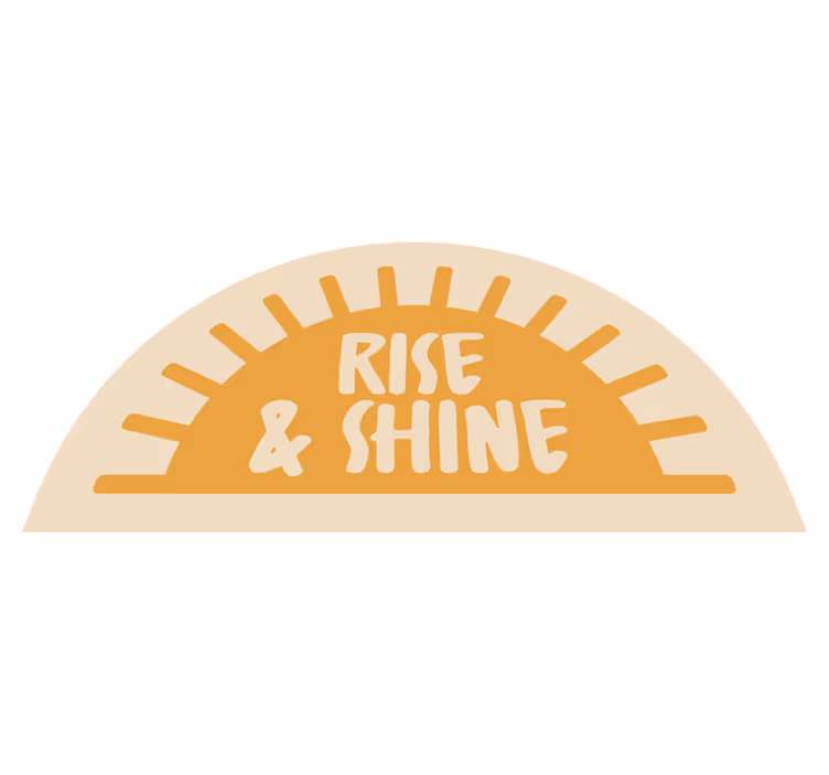Vinil podovi za kupatilo tekst rise and shine - TenStickers