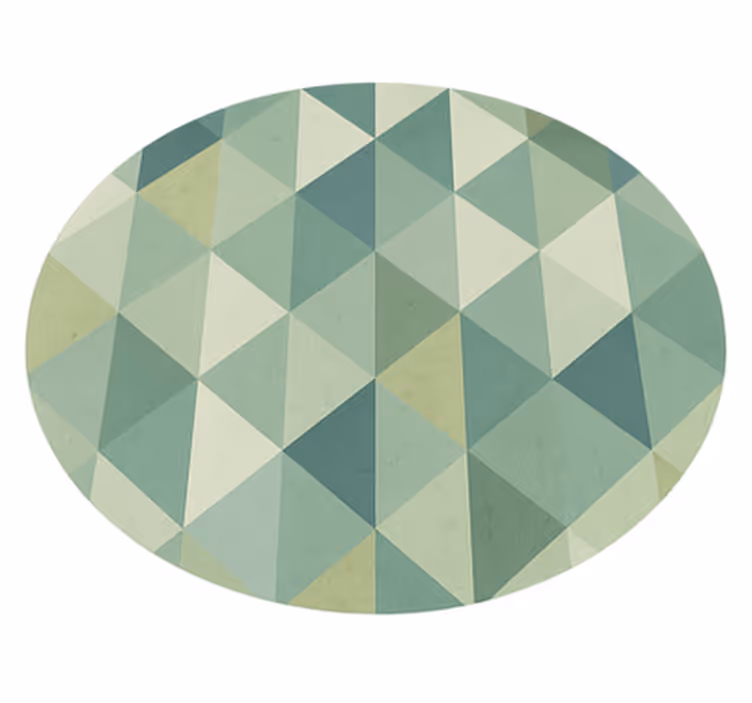 Vinil podovi zelena dizajn geometrijskih trokuta - TenStickers
