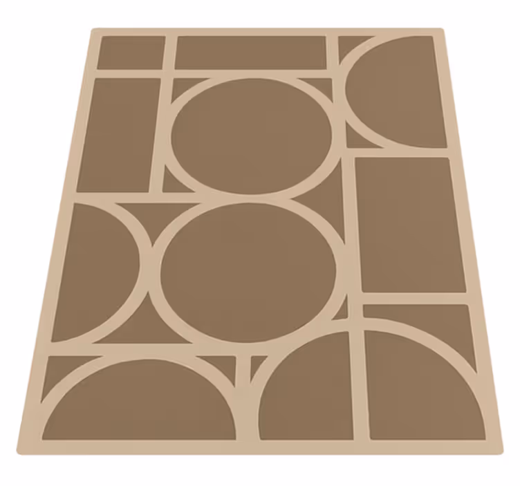 Vinil podovi kvadrat bež geometrijski dizajn - TenStickers