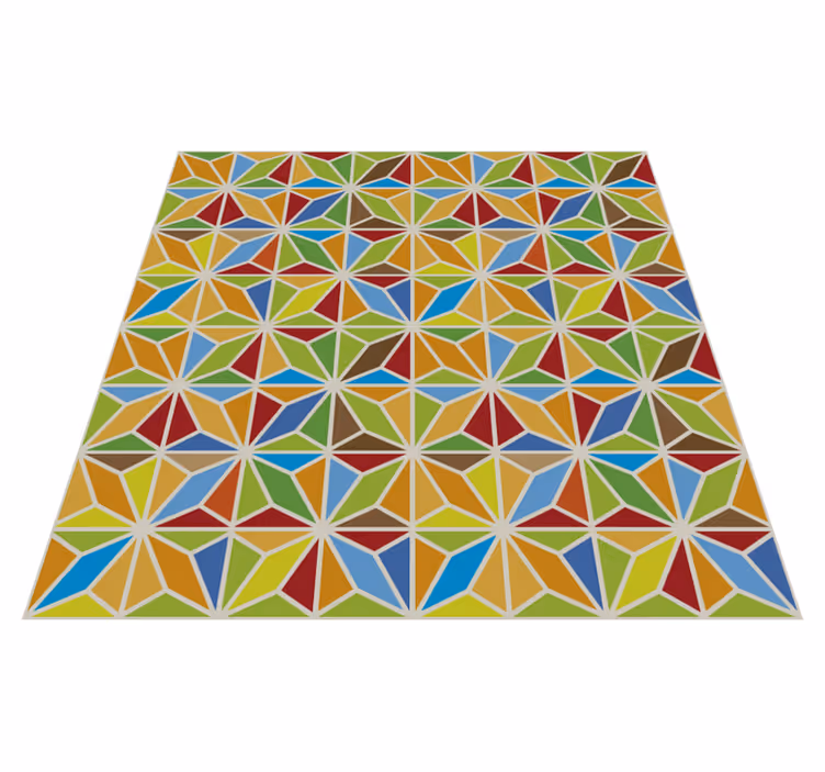 Vinil podovi blagovaonica kaleidoskopske geometrijske pločice - TenStickers