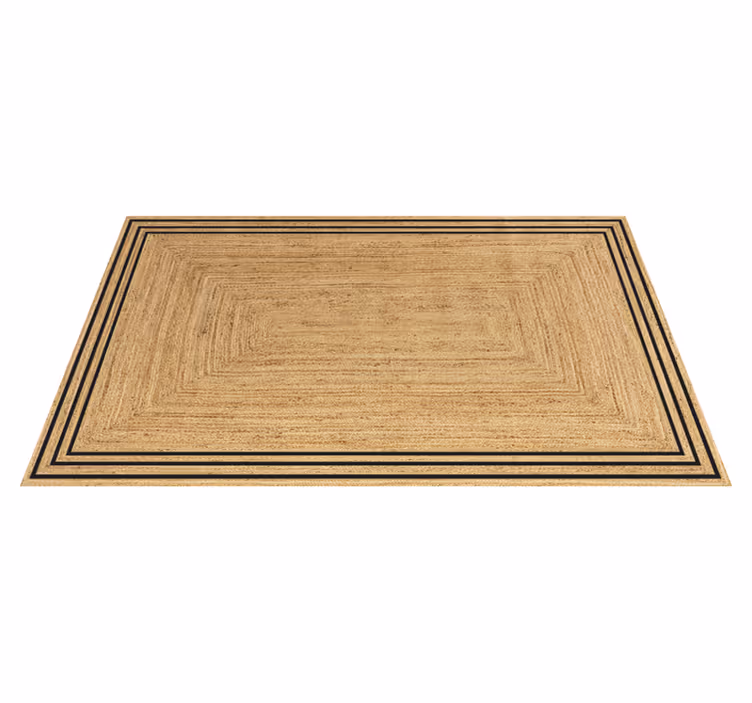 Vinil pod u kuhinji s prirodnom jute teksturom - TenStickers