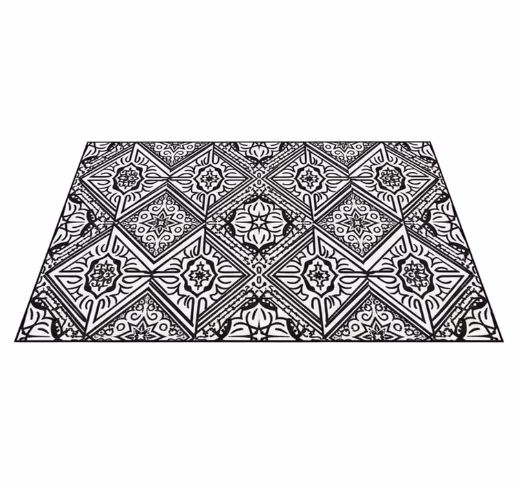 Vinil pod u kuhinji hrabri kontrastni kaleidoskop - TenStickers