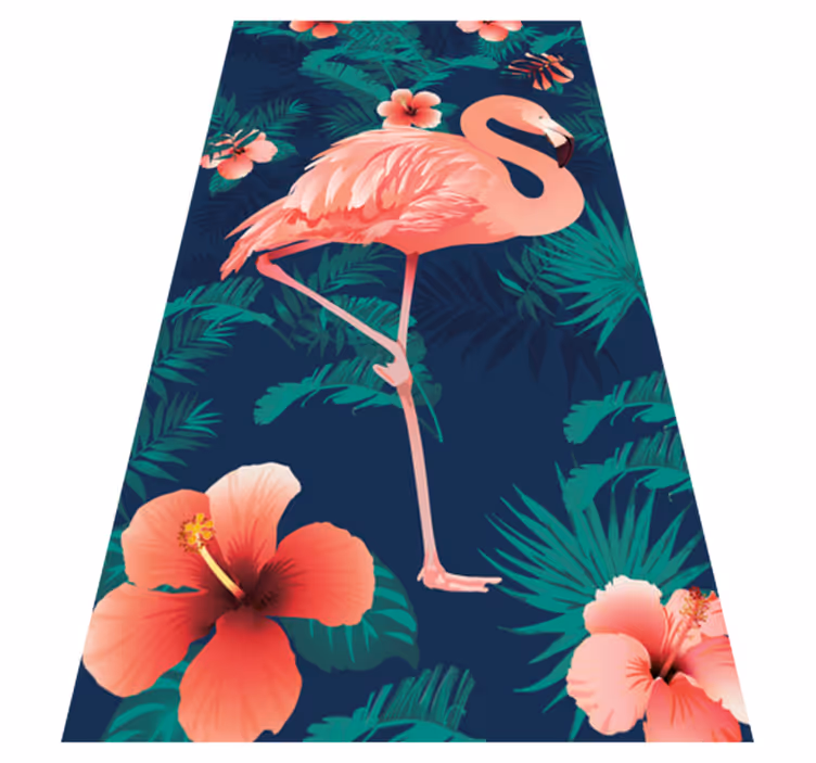 Vinil podovi životinja s tropskim ružičastim flamingosima - TenStickers