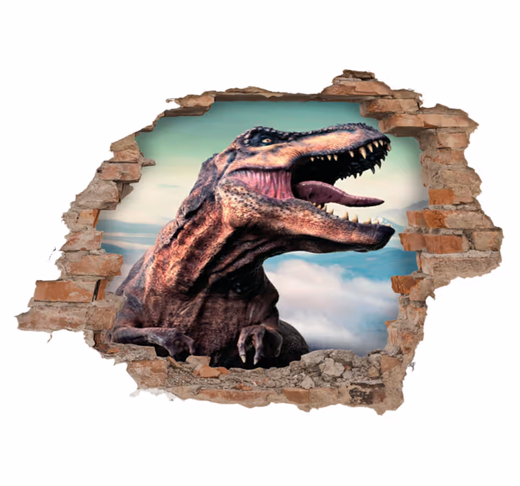 Vinil podovi životinja realistični 3d t-rex - TenStickers