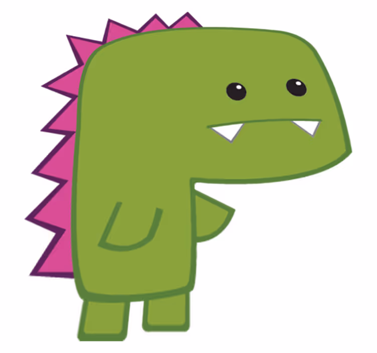Vinil podovi životinja zeleni mini dinosaurus - TenStickers