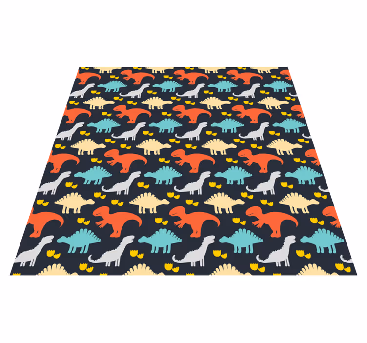 Vinil podovi životinja s uzorkom obojenih dinosaura - TenStickers