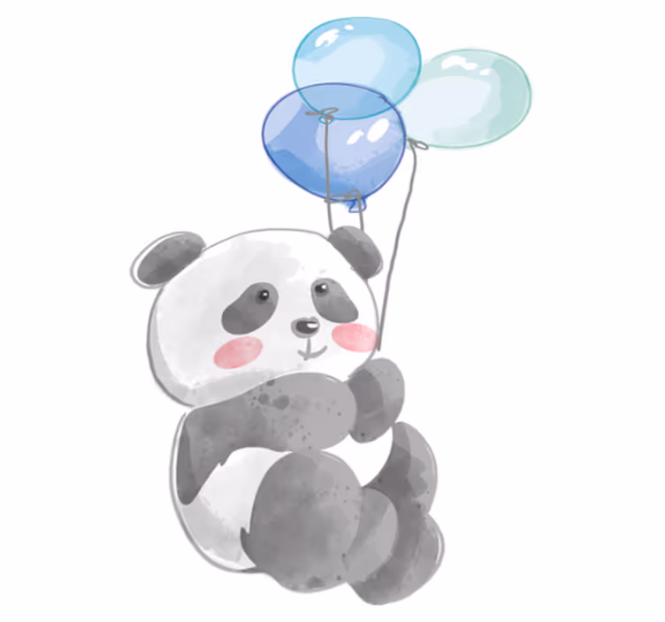 Vinil podovi životinja za bebice s balonima - TenStickers